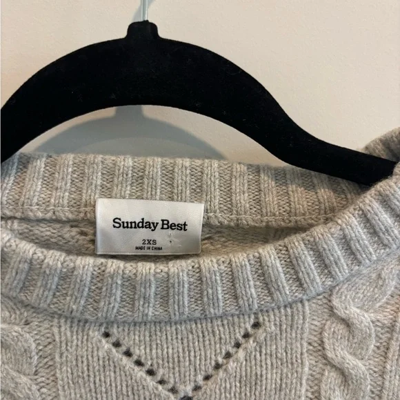 Sunday Best Light Gray Peggy Sweater - Picture 4 of 5